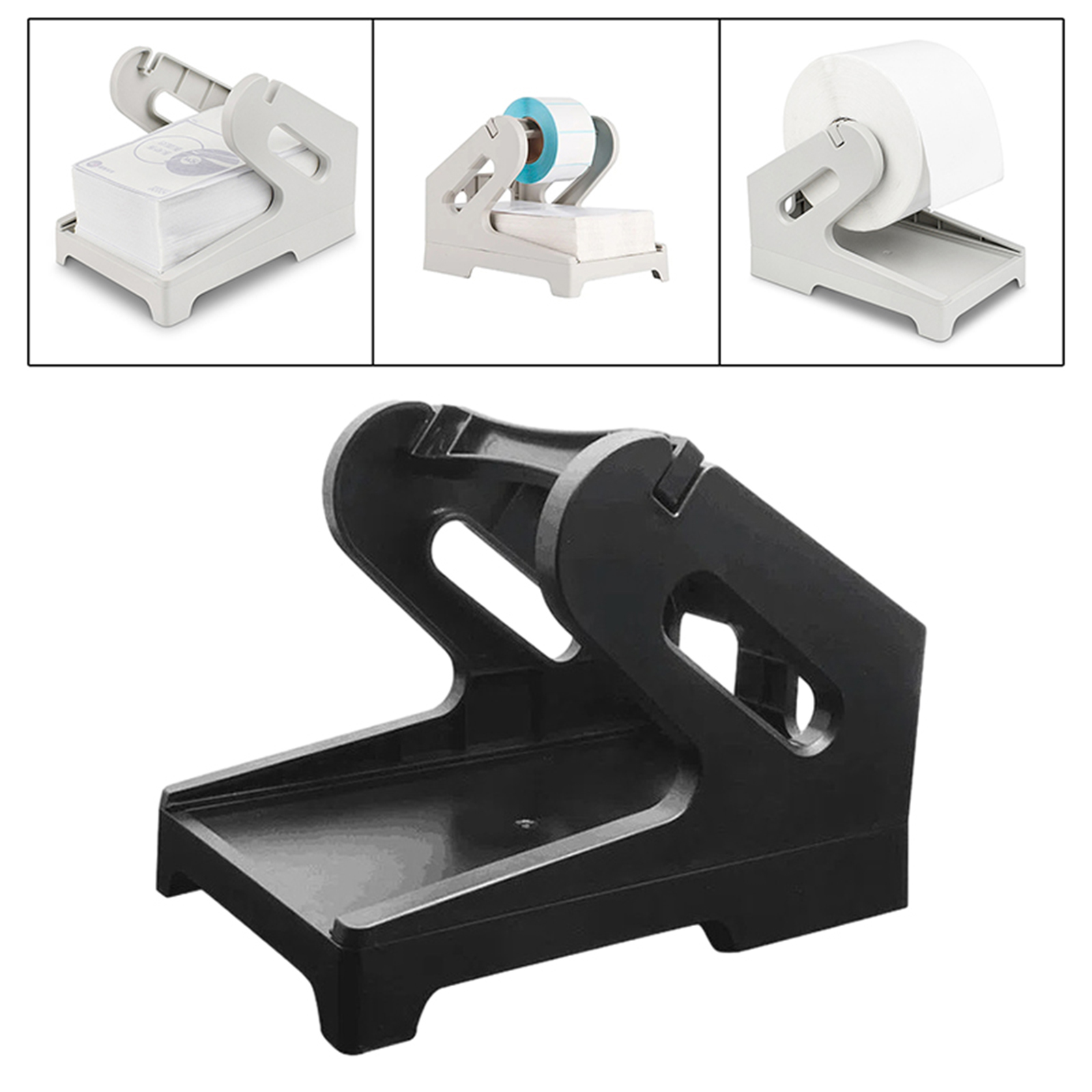 Porte-étiquette pour imprimante de bureau, fournitures d'accessoires, support d'étiquette d'expédition pour rouleaux et étiquettes pliables, supermarché, usine, bureau