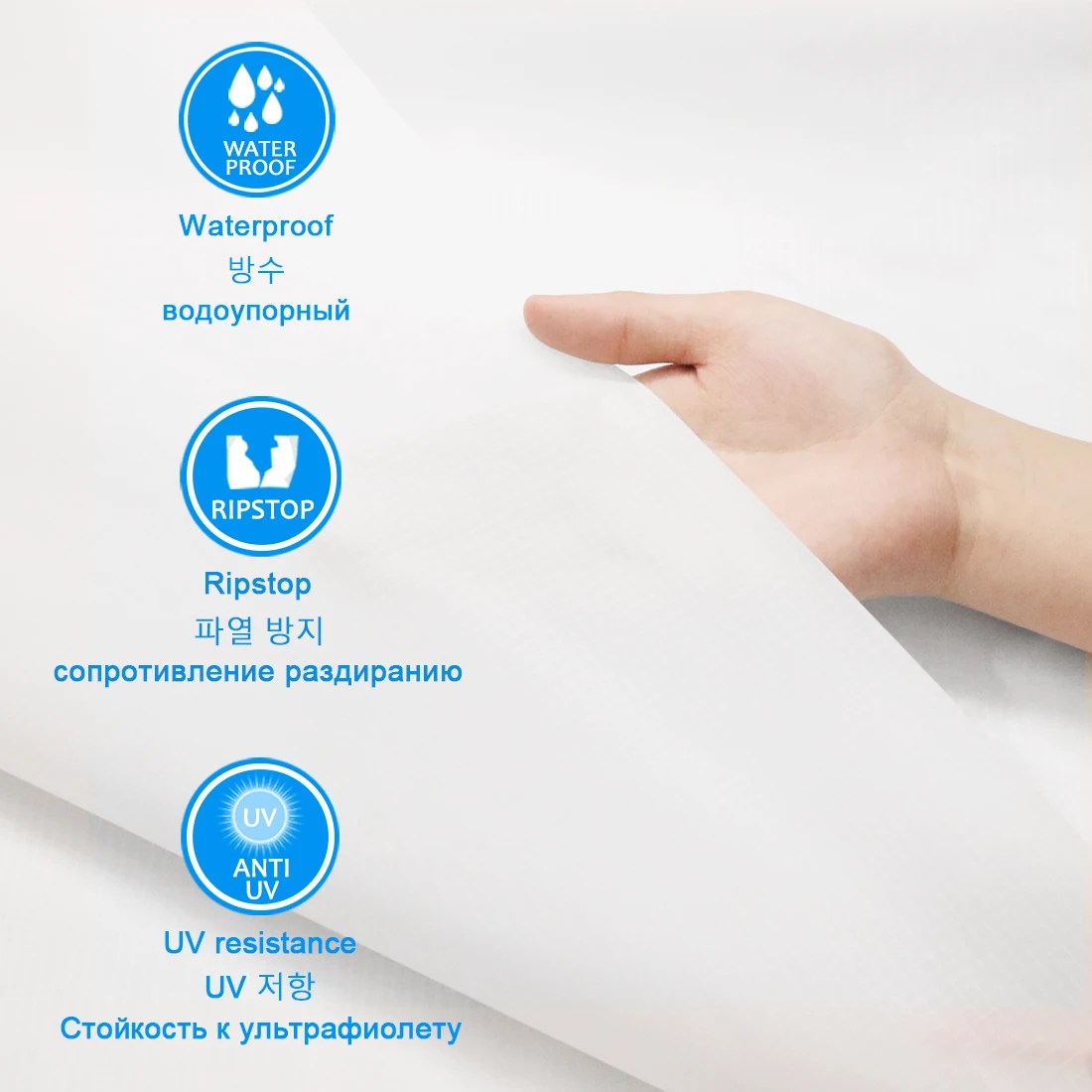 40D ผ้าไนลอน Ripstop PU เคลือบกันน้ำทนทาน Kite ผ้าร่มชูชีพ Inflatable ธง Tarp เต็นท์โครงการ DIY