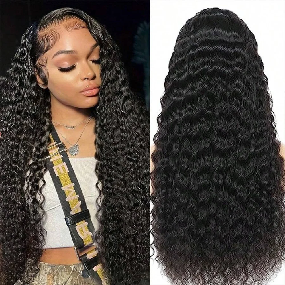 ลูกไม้ด้านหน้าวิกผมวิกผมผมมนุษย์ผู้หญิง 13x4 Deep Curly วิกผมลูกไม้ด้านหน้าด้านหน้ามนุษย์ Pre Plucked ผมเด็กวิกผมลูกไม้ด้านหน้าด้านหน้า