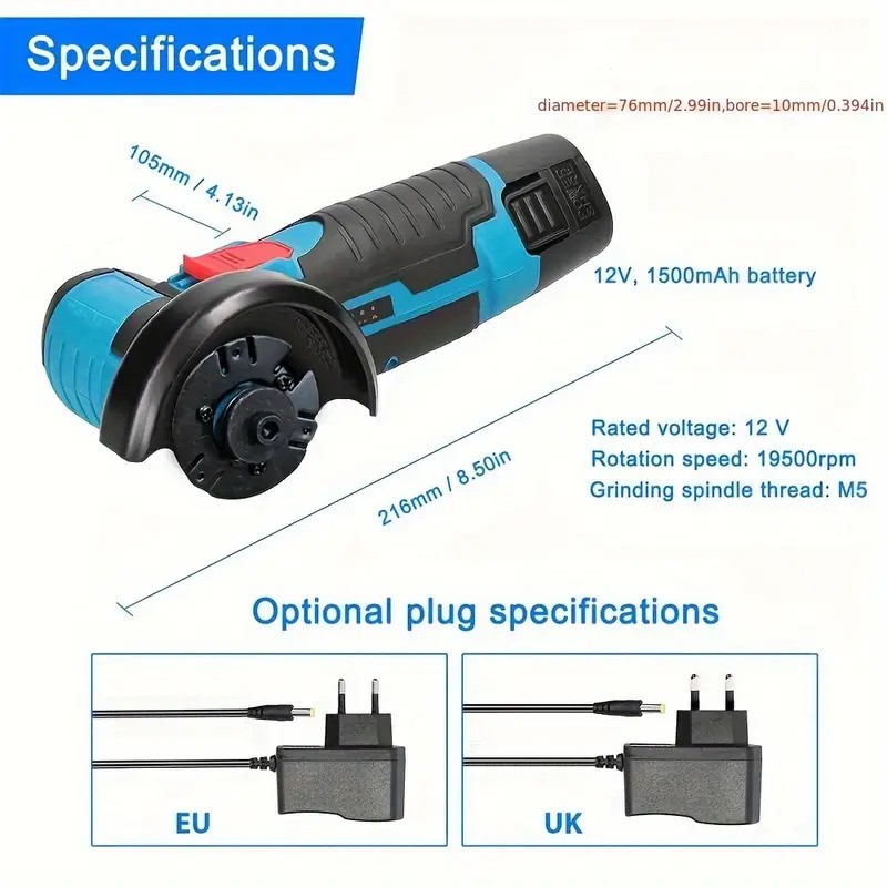 19500rpm 12v mini rebarbadora máquina de moagem sem fio bateria de lítio recarregável moedor amortecimento poder você