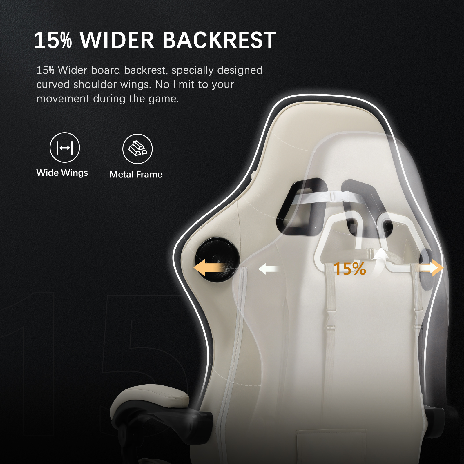 Gtplayer Gaming Stoel Ergonomische Gaming Fauteuil Bureaustoel Pc Voetensteun Luidspreker Muziekbureaustoel Tot 150Kg