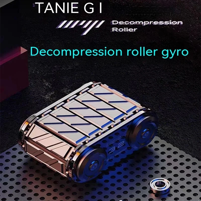 Tanque fidget rolo autismo tdah metal edc brinquedos de mesa de escritório brinquedos ansiedade alívio do estresse brinquedos presente adulto