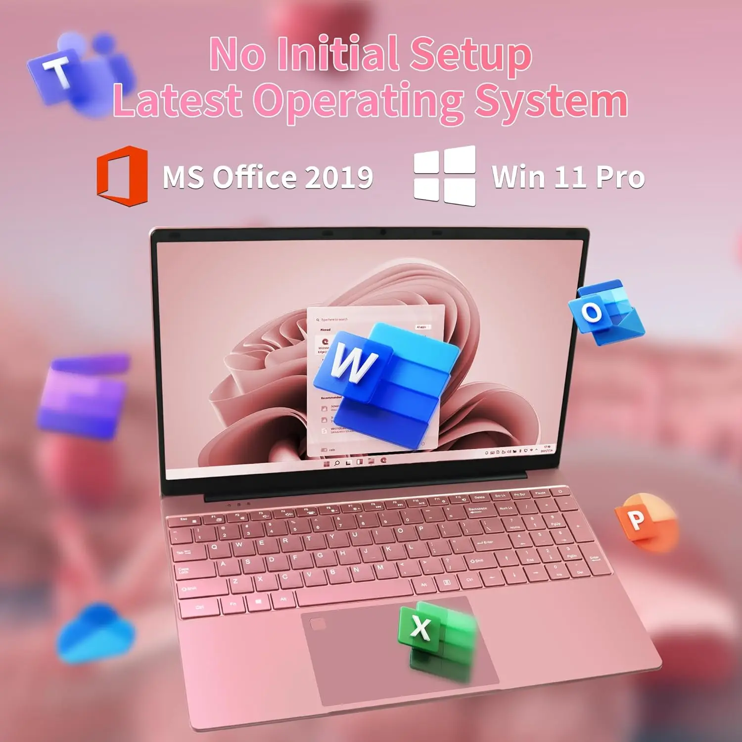 Laptop portatile da 15,6" Windows 11 Intel Celeron N5095 Computer portatile 1080P Display IPS Notebook PC Laptop retroilluminati con impronte digitali
