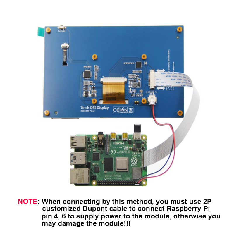 Rapberry pi 5 7 polegadas mipi dsi ips display 800x480 pixel módulo de tela de toque capacitivo 7 "pwm touchscreen para raspberry pi 4b/3b