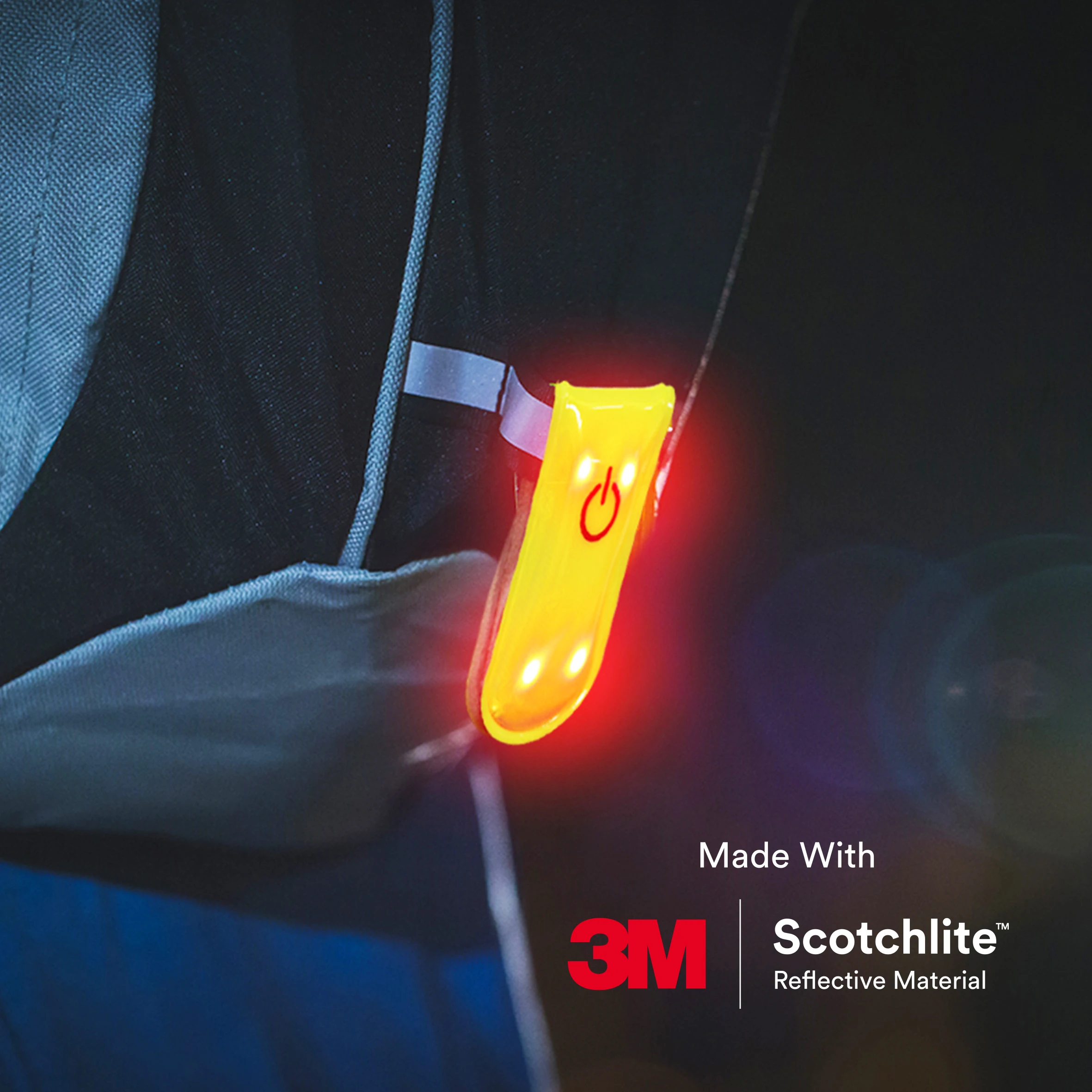 Salzmann Clip LED magnético, clip reflectante y práctico, fabricado con Scotchlite 3M