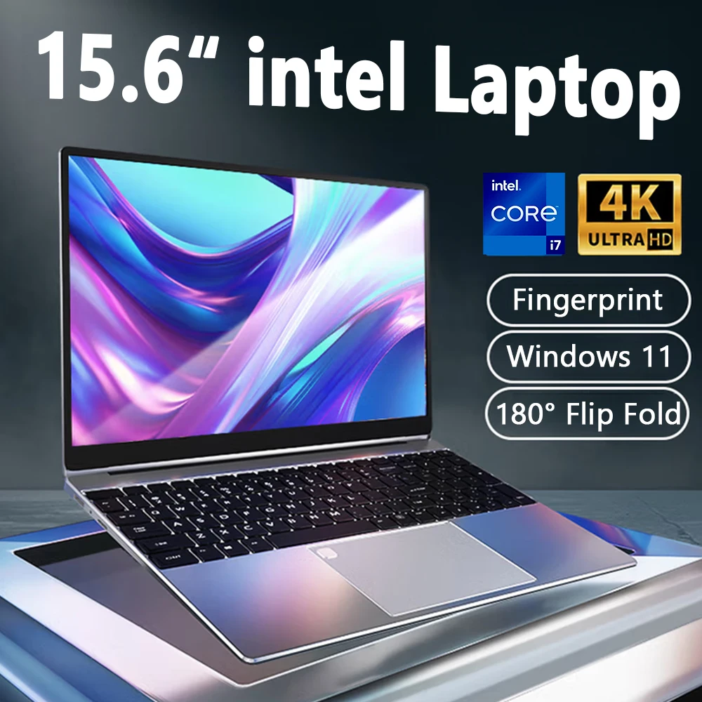 NUOVO Windows 11 Pro Laptop aziendale da 15,6 pollici Intel Core i7-8500Y 16 GB di RAM 1 TB 2 TB SSD Notebook Impronte digitali Sblocco Laptop da ufficio