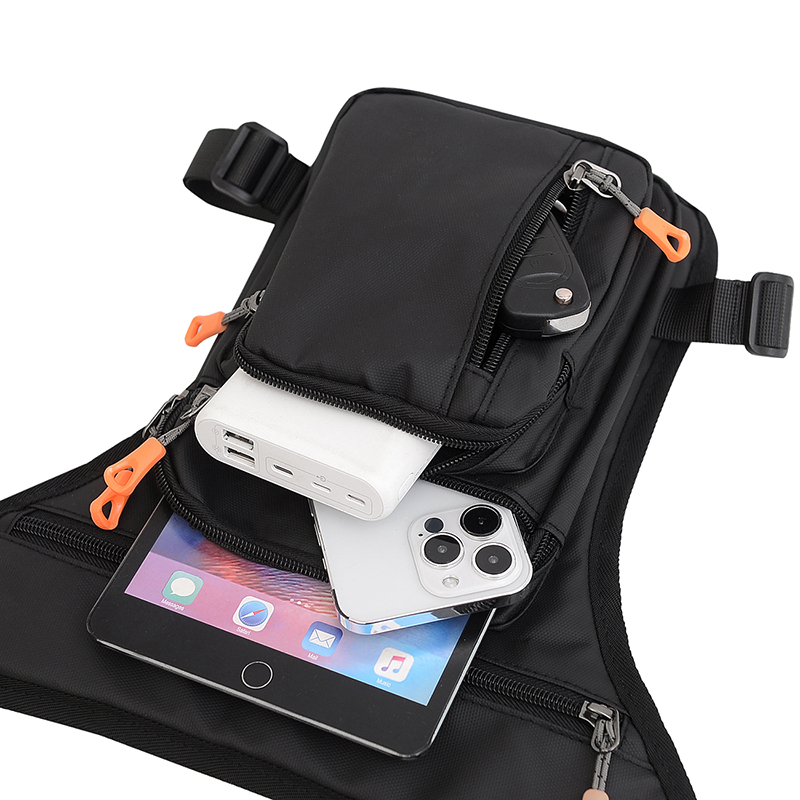 Bolsa de Perna Masculina Multifuncional Impermeável Bolsa de Cintura para Moto e Viagem com Grande Capacidade
