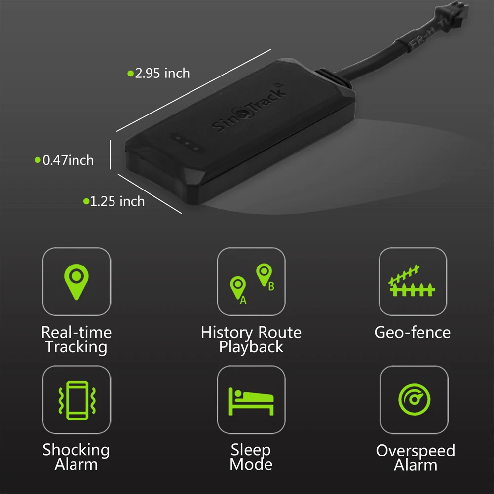 SinoTrack Mini rastreador GPS GSM ST-900 para motocicleta de coche con aplicación Web gratuita de vehículo