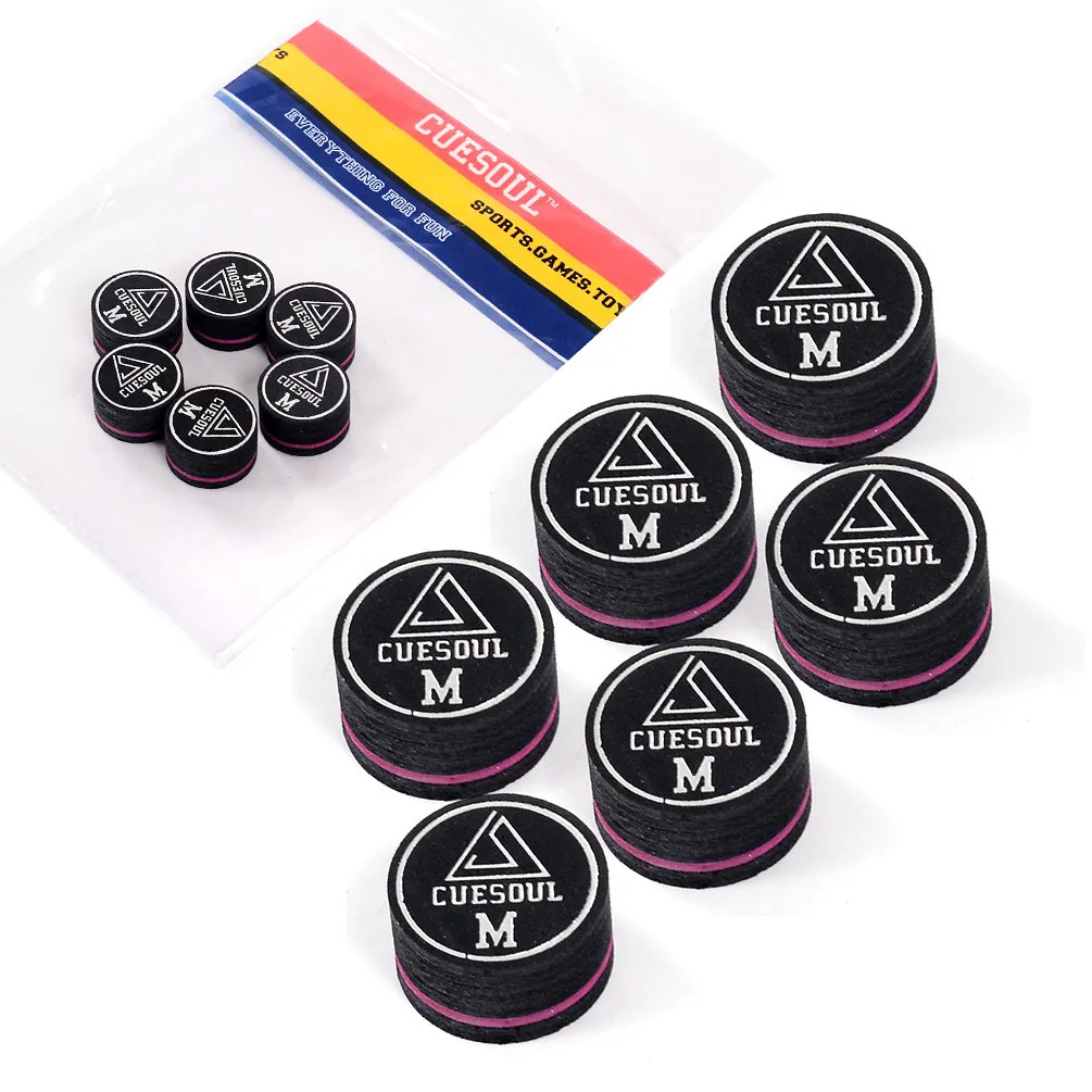 CUESOUL 6 Cái/bộ 14MM Nướng Lợn Da Lộn Bida Chân Ghế Đầu & Bể Cue Đầu