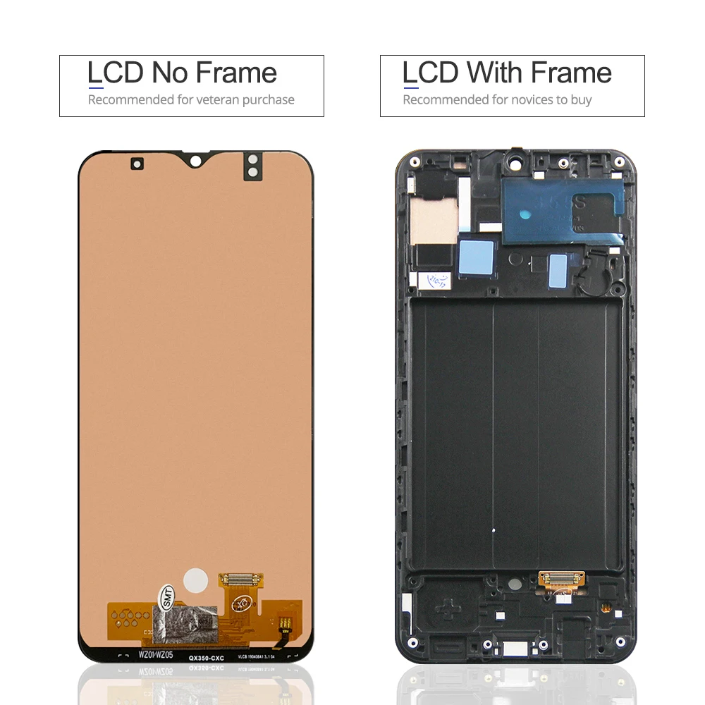 100% probado para Samsung A50 SM-A505FN/DS A505F/DS A505 pantalla LCD Digitalizador de pantalla táctil con marco para Samsung A50 lcd