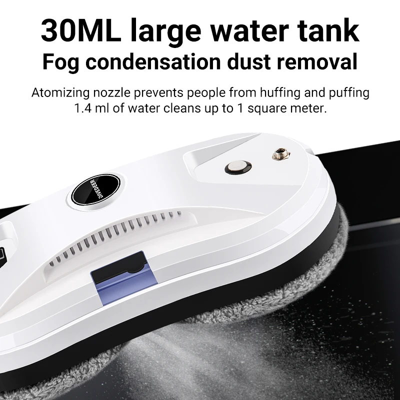 DIVEDEER Fensterreiniger Roboter Wasserspray Automatische Wasserspray-Funktion Anti-Fall-Magnetglas Home Smart Reinigungsmaschine