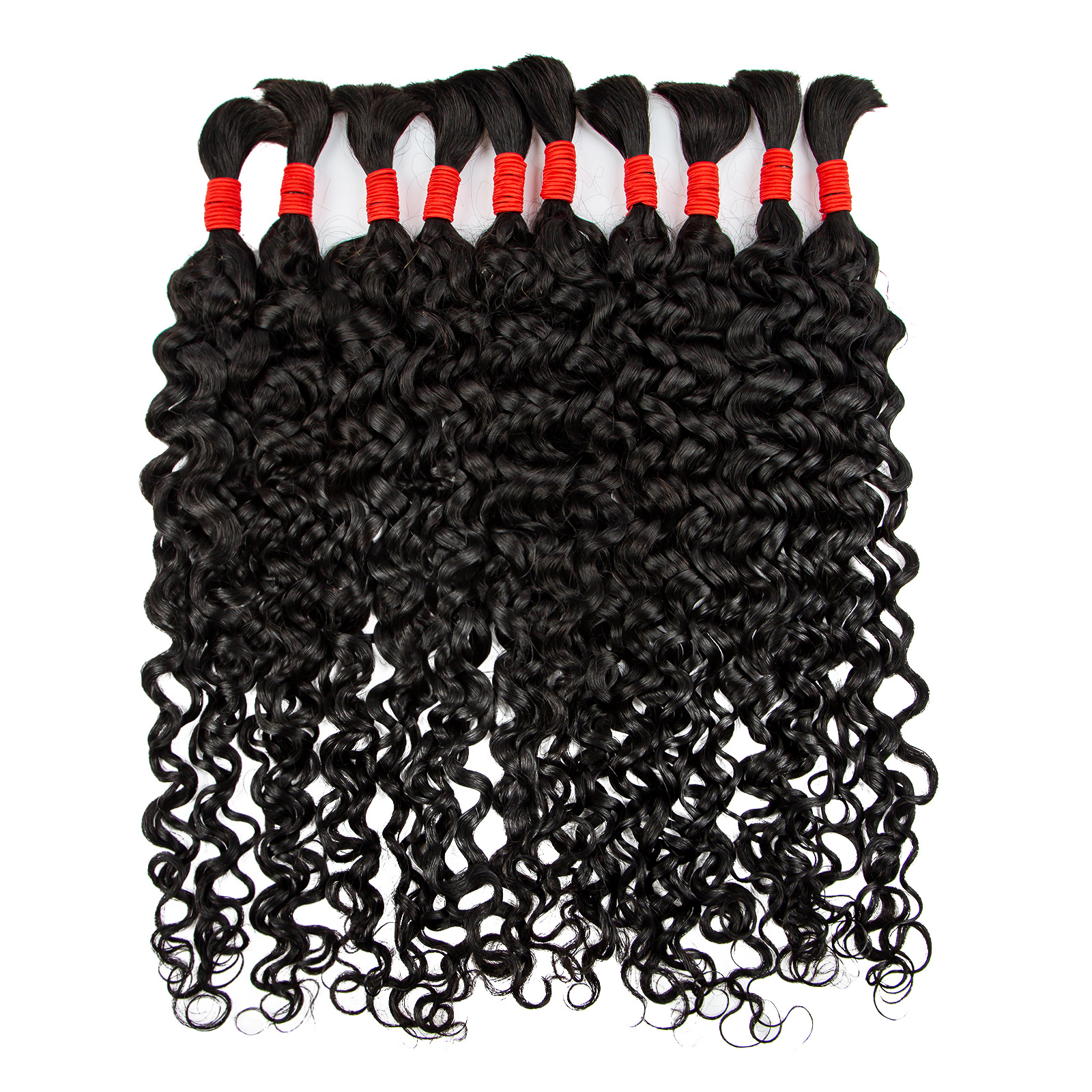 Water Wave Boho Brads Human Braiding Hair Bulk for Goddess Braids Bohemian Braid No Weft 10 Bundles Natural Color Human Hair