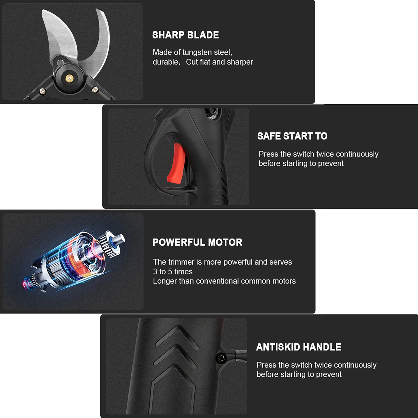 Tesoura de poda elétrica sem fio, Bonsai Pruner, Cortador de galhos, Fruit Tree, Ferramenta elétrica, 25mm, 21V, 1200W, 2pcs