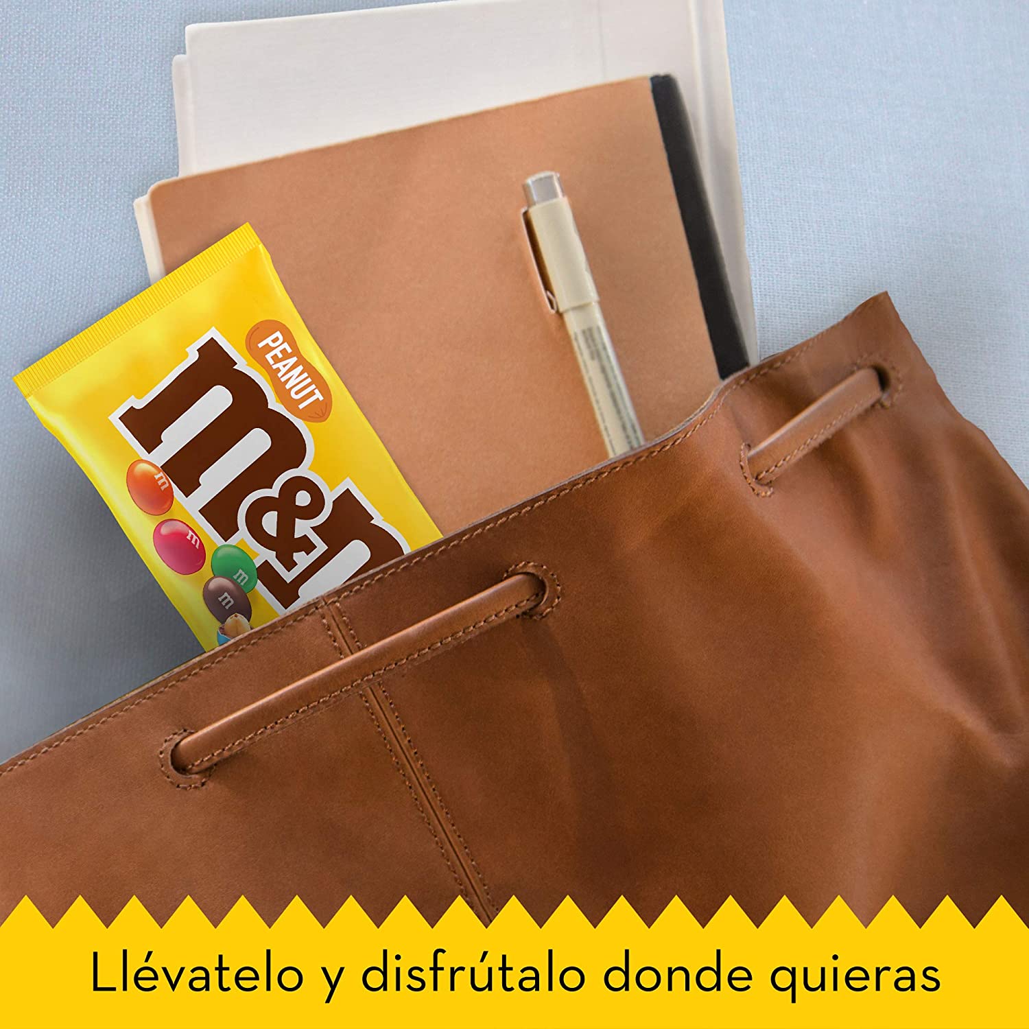M & M's-Lanche de Amendoim em Bolas Coloridas de Amendoim e Chocolate ao Leite, Estojo com 24 Unidades de 45g, Chocolate ao Leite Real, Apoiado por Concha Fina Colorida Crocante