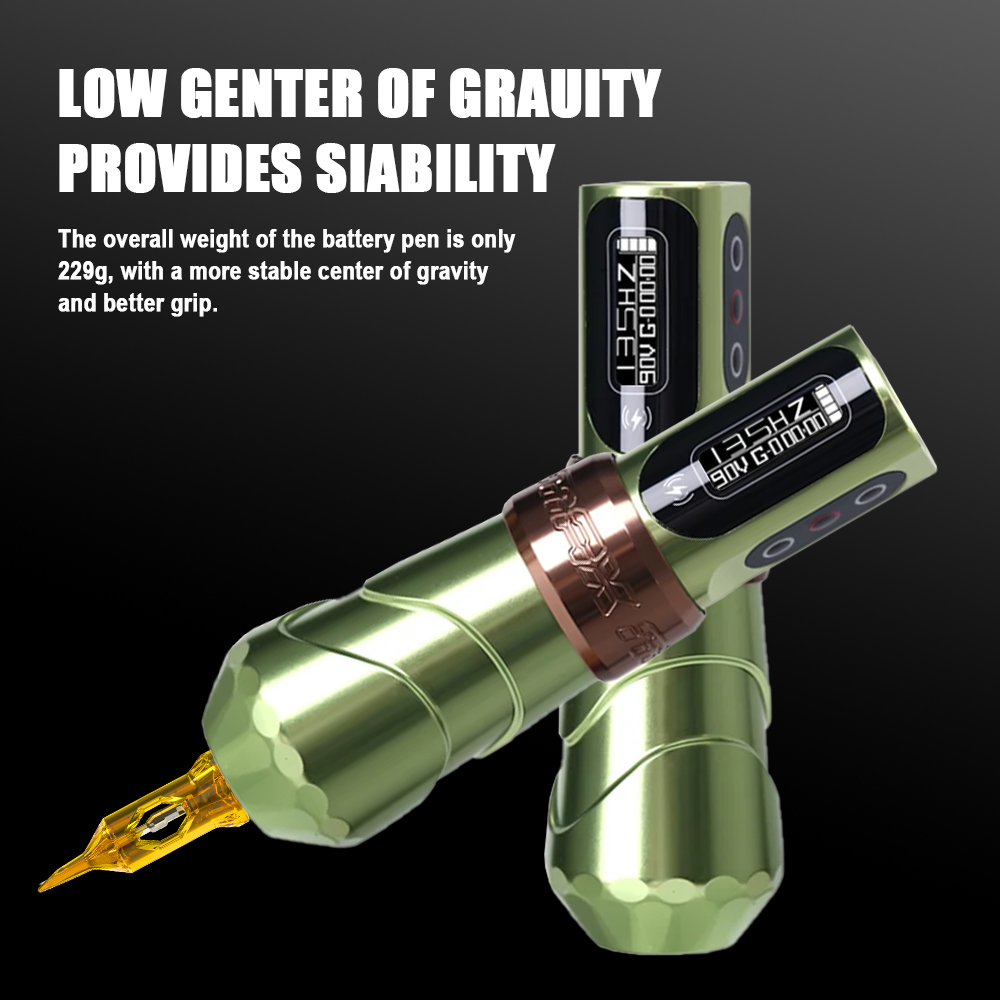 YILONG MAX タトゥーマシンカートリッジペン 2400mAh 大容量バッテリーコアレスモーターペンマシンタトゥーアーティスト用