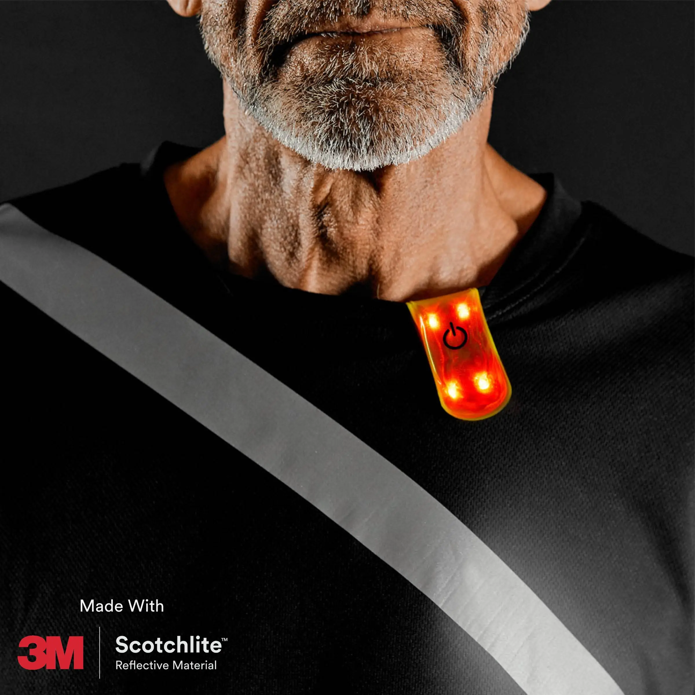 Salzmann Clip LED magnético, clip reflectante y práctico, fabricado con Scotchlite 3M