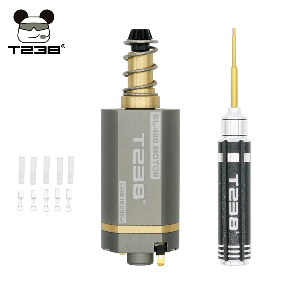 T238 Động Cơ Không Chổi Than Mô-men Xoắn Cao Tốc Độ Cao Airsoft Trục Dài AEG Động Cơ Hiệu Suất Nhiệt Cao Vô Cấp Điều Chỉnh Tốc Độ Xe Máy