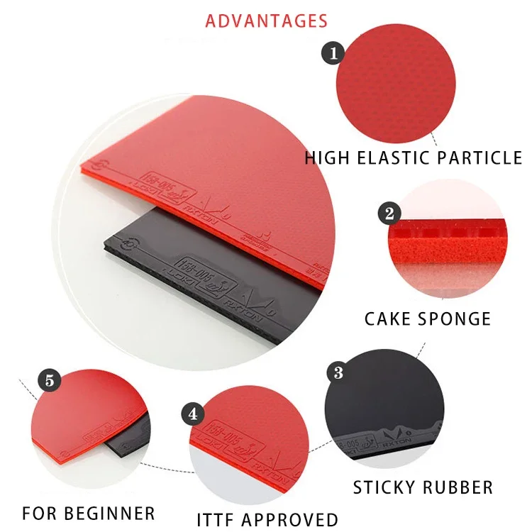 Original loki rxton 1 tênis de mesa borracha RXTON-1 allround rotação controle ping pong esponja borracha de ping pong com elástico poderoso