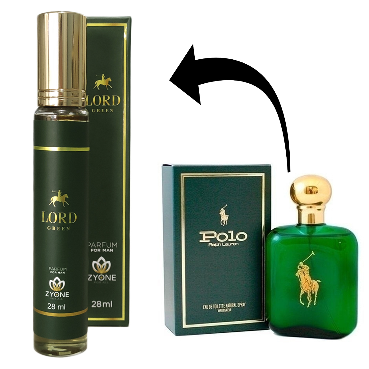Perfume Masculino Zyone Lord Green 28ML Eau de Parfum EDP Alta Fixação - Envio do Brasil