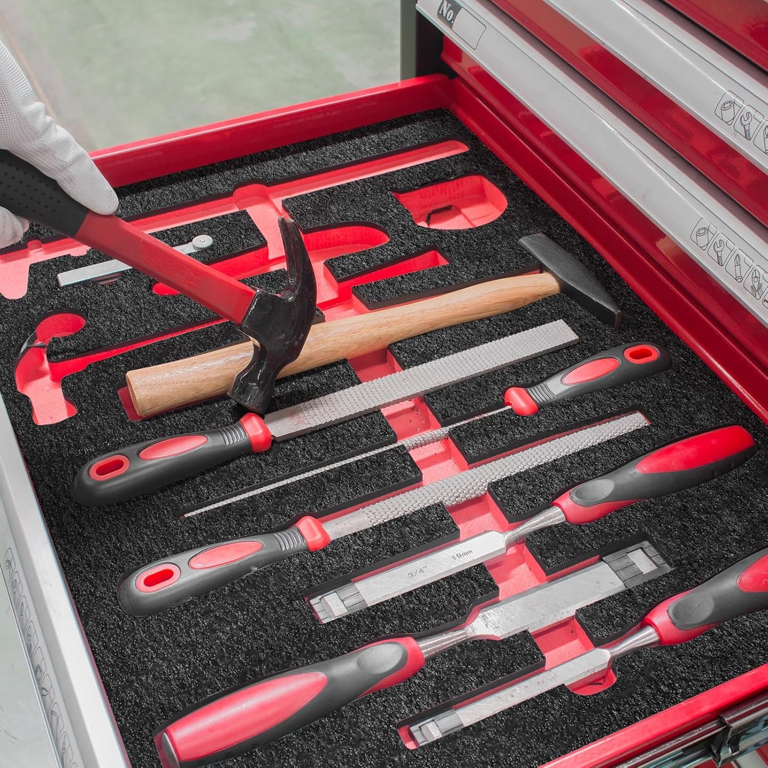 4PCS Tool Box Foam Inserts for Cases Tool Box Liner Storage Tabletop Miniatures Tool Box Camera Case Foam Case Insert Sheet