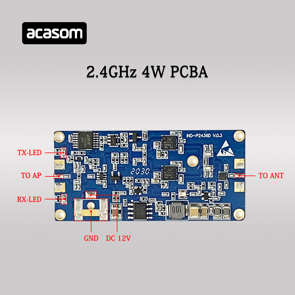 2.4GHz 4W Wifi ワイヤレスブロードバンドアンプルーター 2.4Ghz 電力範囲信号ブースター ZigBee モジュール
