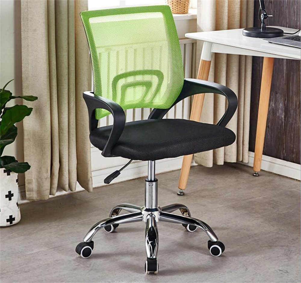 Silla de Oficina con Soporte Lumbar Giratoria Escritorio Sillon Ruedas Despacho casa sillas metal