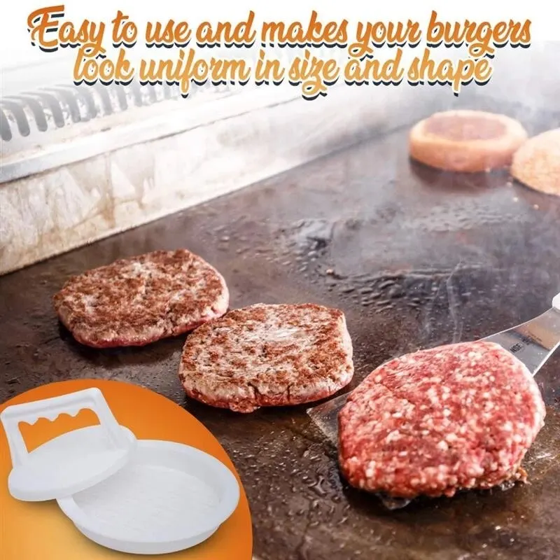 Jjyy-diyハンバーガー用の肉と子用の台所用品セット,金型,食品品質のプラスチック製ハンバーガープレス,1セット