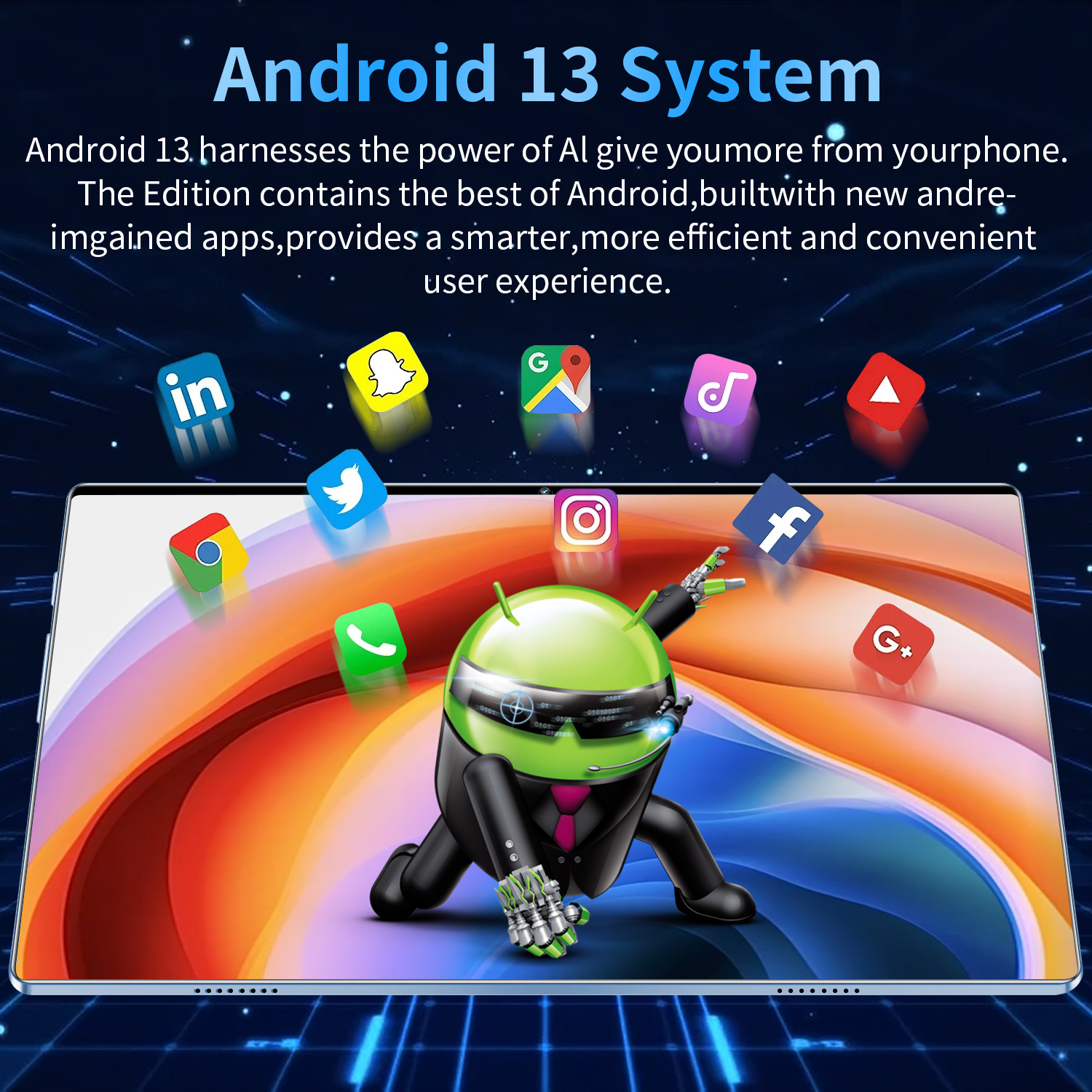 Tablet Android 2025 5G  New 10.36Inch Tablet Android 16GB RAM 1TB ROM 12000mAh MTK6797 10-Core Android 13 WiFi Dual SIM Network