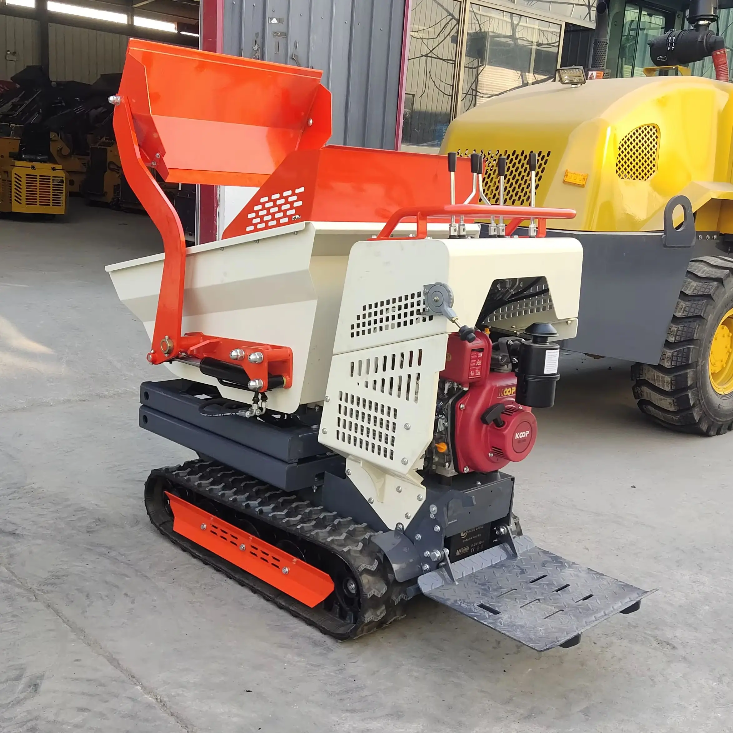 Mini camión volquete sobre orugas, 500 KG, uso hidráulico en jardín, Mini volcadores, micropista de carga automática de alta calidad, personalizado a la venta