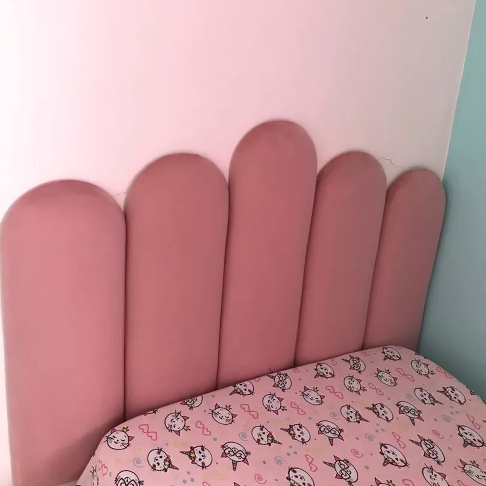 Cabeceira Adesiva Decorativa Nuvem Modulada Para Cama De Solteiro Casal 1 Módulo