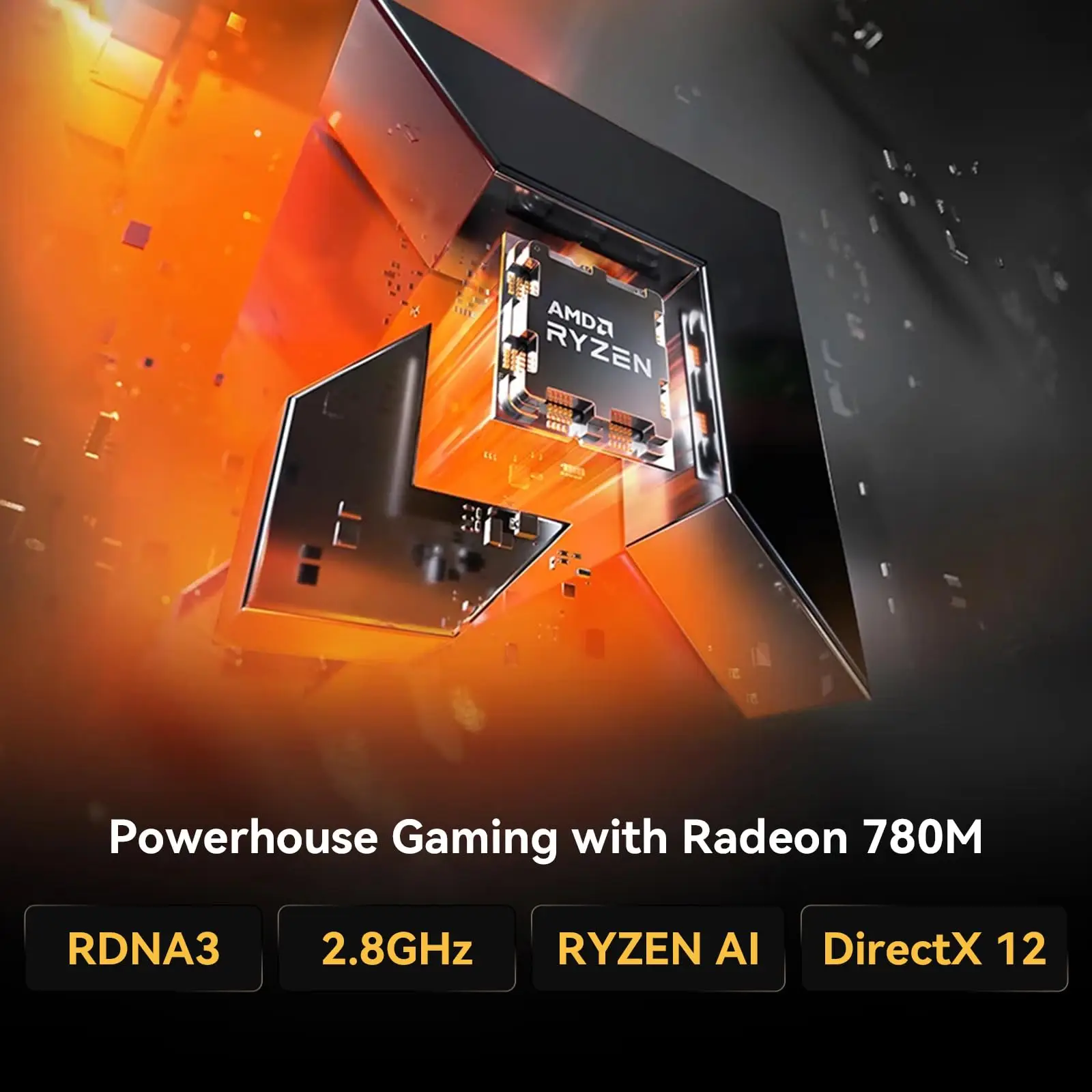 GEEKOM A8 AI Mini PC, AMD Ryzen 9 8945HS (up to 5.2GHz) Mini Computers, 32GB DDR5 5600MHz RAM&2TB PCIe 4.0 SSD, Windows 11 Pro
