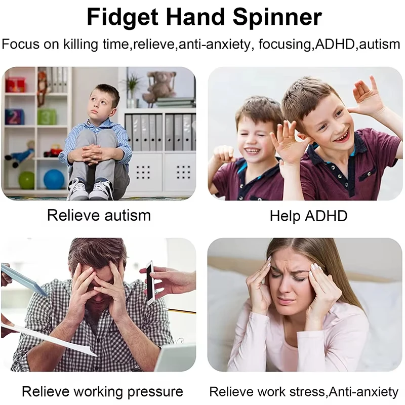 ไฟ LED Fidget Spinner Luminous Finger ความเครียดบรรเทาของเล่น Hand Top Spinners Glow in Dark Light วันเกิดคริสต์มาสของขวัญ