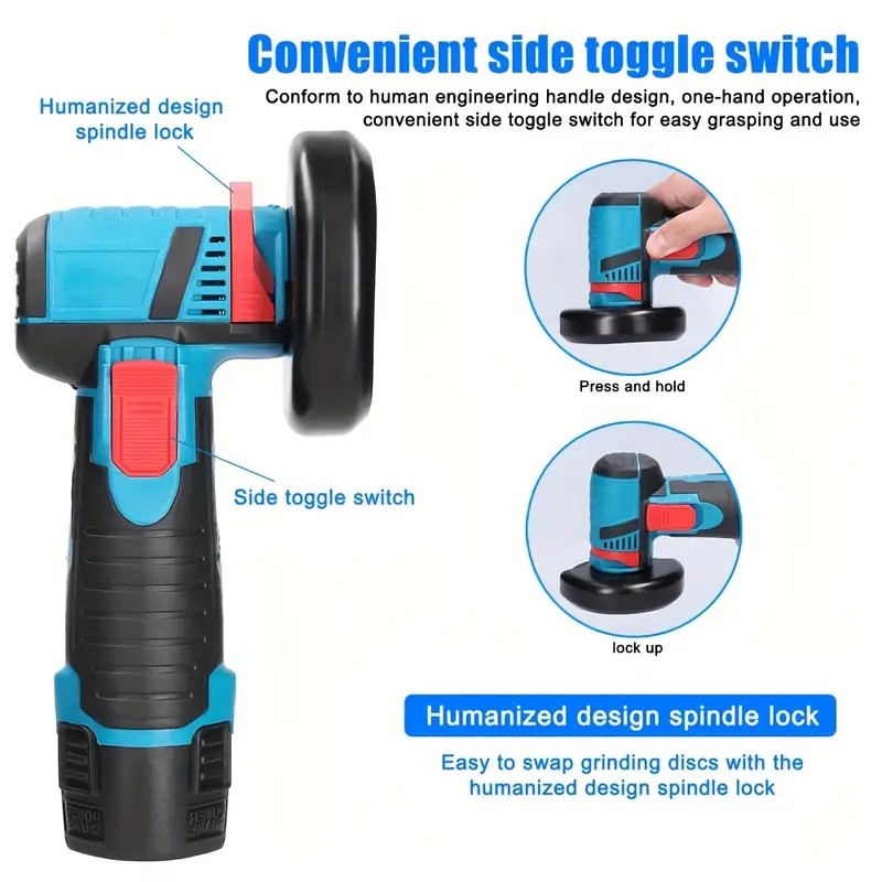 19500rpm 12v mini rebarbadora máquina de moagem sem fio bateria de lítio recarregável moedor amortecimento poder você