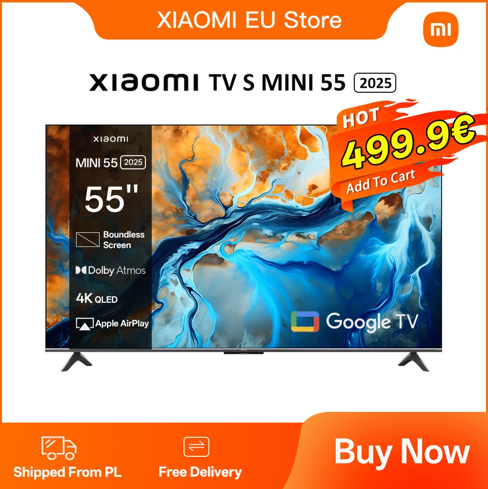 XIAOMI S MINI 55 144Hz QD-Mini LED Dolby Vision ®   IQ, Dolby Atmos ®   Google TV