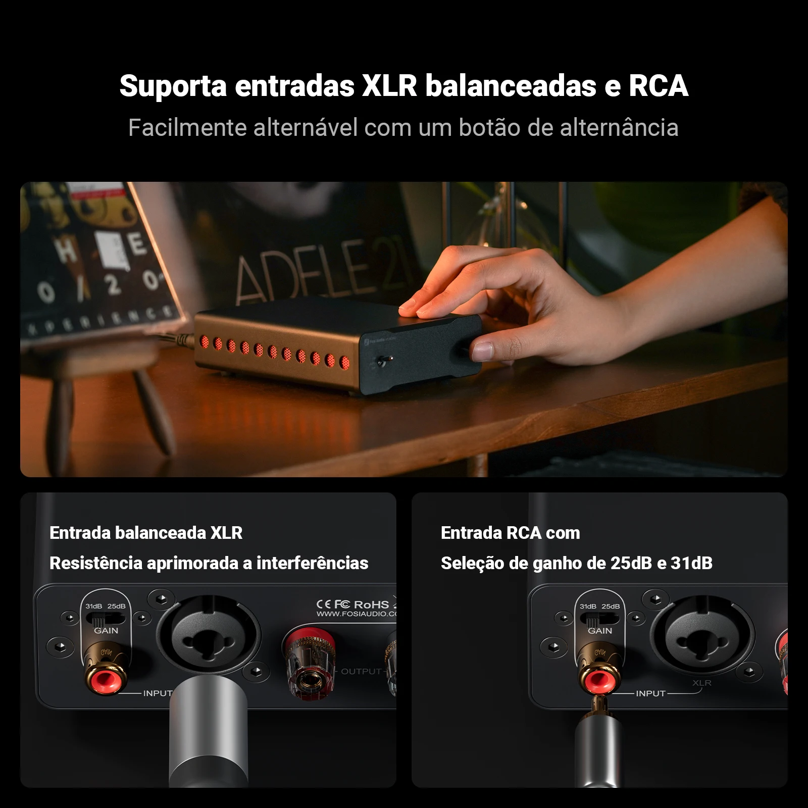 Amplificador de Potência Estéreo, TPA3255 Mini Amplificador, 240W, 2, 2.2, 3, 4, 5 Canais, Profissional