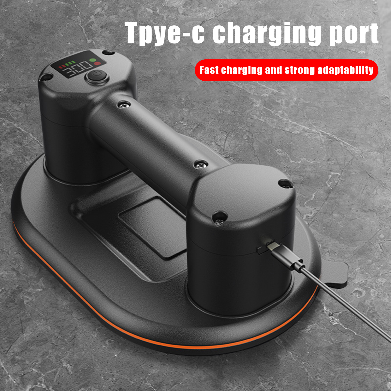 300KG Belasting Zware Smart Display Grote Elektrische Vacuüm Zuignap Glazen Tegel Lifter 3600mAh Vacuüm Sukkels Lifting tool