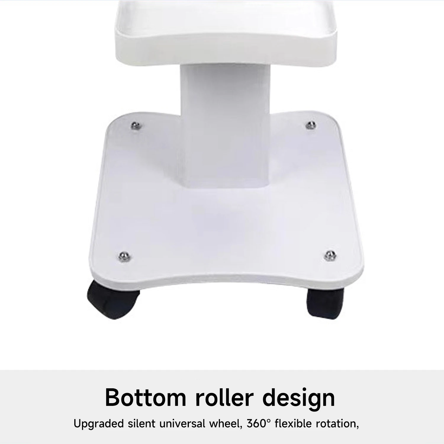 Carrello portaoggetti per salone di bellezza Carrello portaoggetti carico 40 kg Supporto per attrezzatura spa Tavolo da salone a 3 livelli Mensola in legno 360 °   Ruote silenziose