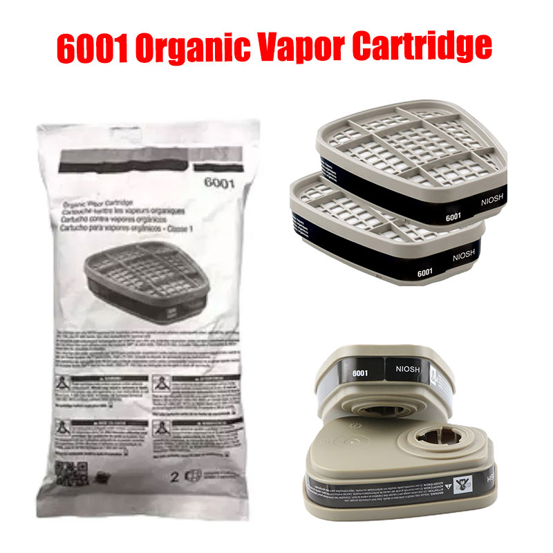 Картриджи с фильтром 6001 для обеспечения безопасности и низкого обслуживания, картриджи с органическим паром для респираторных масок серии 6000 и 7000