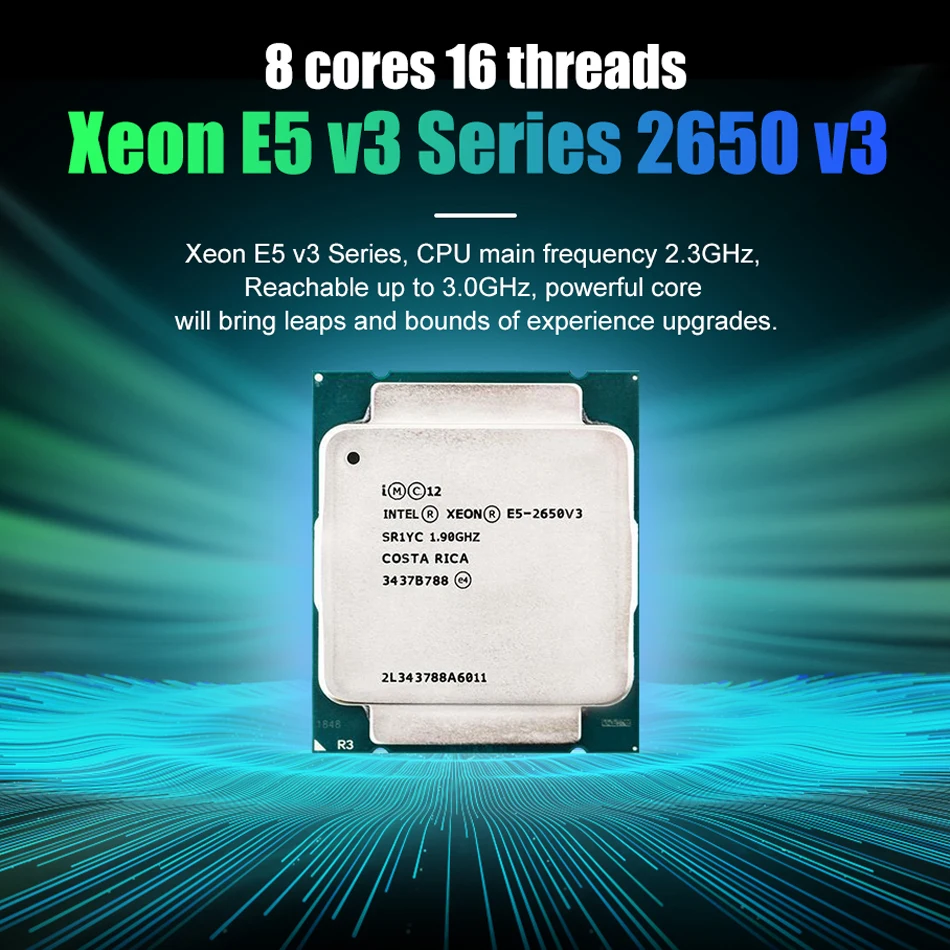 E5 Xeon 2650 V3โปรเซสเซอร์ SR1YA 2.3GHz 10 Core 105W ซ็อกเก็ต LGA 2011-3 CPU แบบดั้งเดิมสำหรับเมนบอร์ด X99