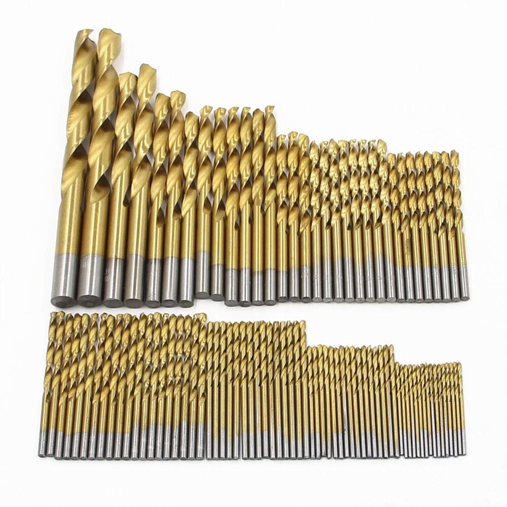 99 個 HSS 4241 ツイストドリルビットセット防錆摩耗保護ラウンドシャンクチタンドリルビット金属、木材用穴あけツール