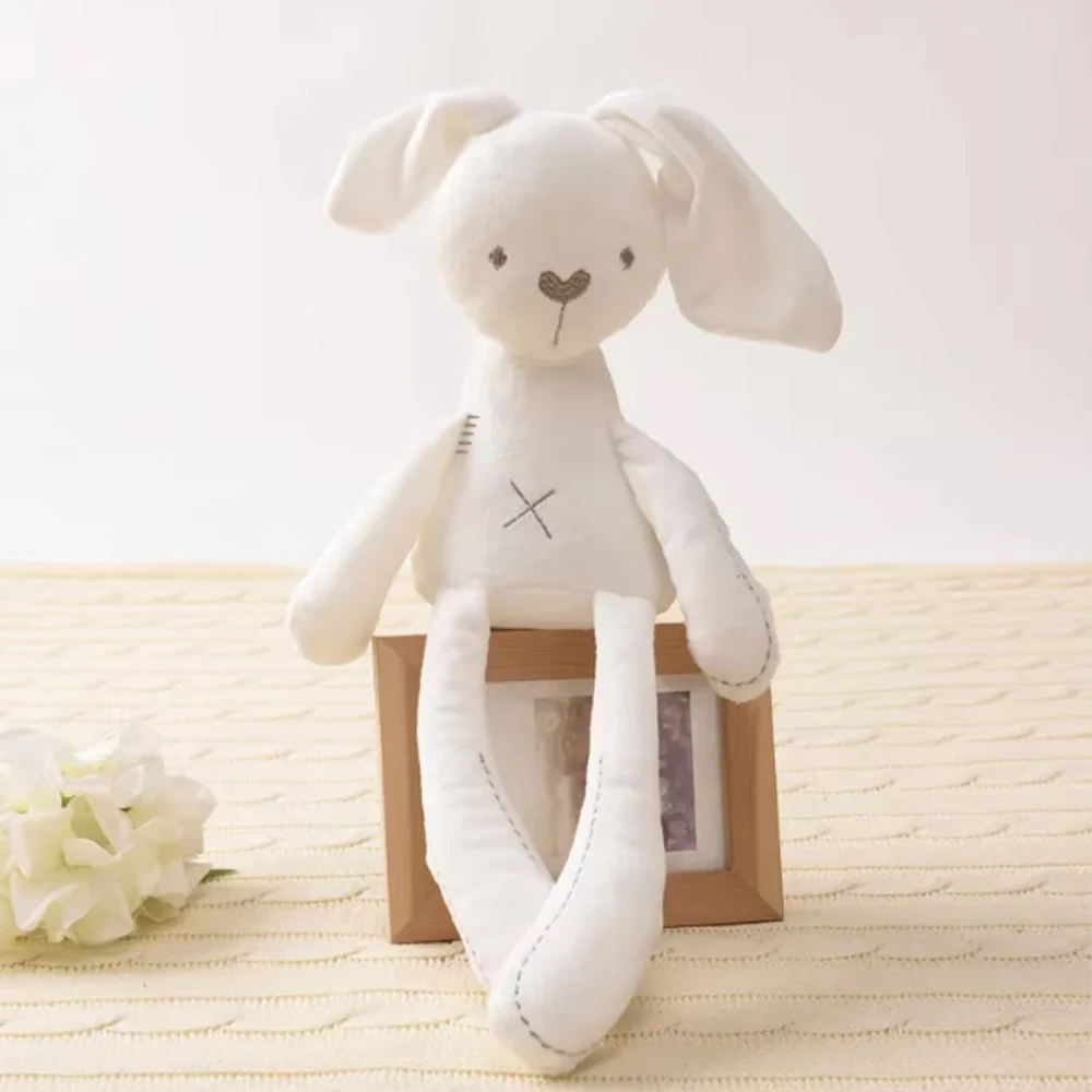 Simpatico cartone animato peluche bambola di coniglio giocattoli per bambini regalo di compleanno passeggino partner di sonno culla tenda decorazioni ornamenti