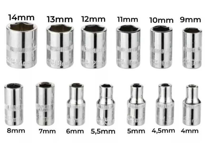 KIT Chaves Jogo Catraca Reversível Soquetes 46 Peças c/Maleta