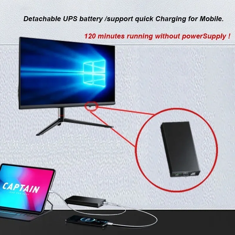 Computador Monitor All In One AOC 23.8" Intel Core i5 16GB DDR4 SSD 512GB Tela Full HD Som Integrado HDMI USB Windows Bivolt