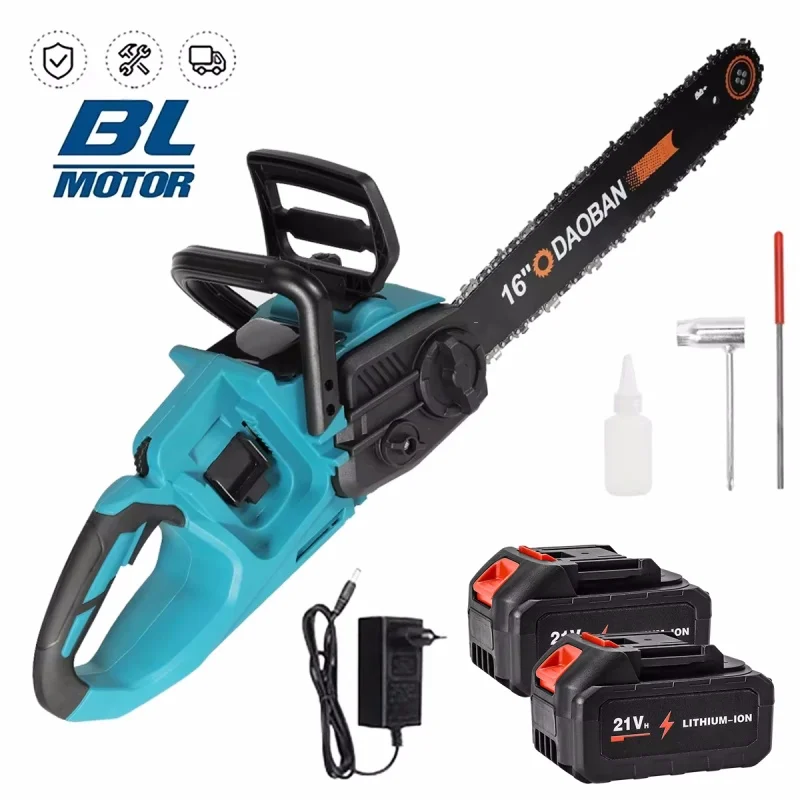 3500W Brushless 16 Pollici Motosega Elettrica Cordless Potatura Lavorazione Del Legno Utensile Elettrico Palmare Taglierina Da Giardino Per Makita Batteria