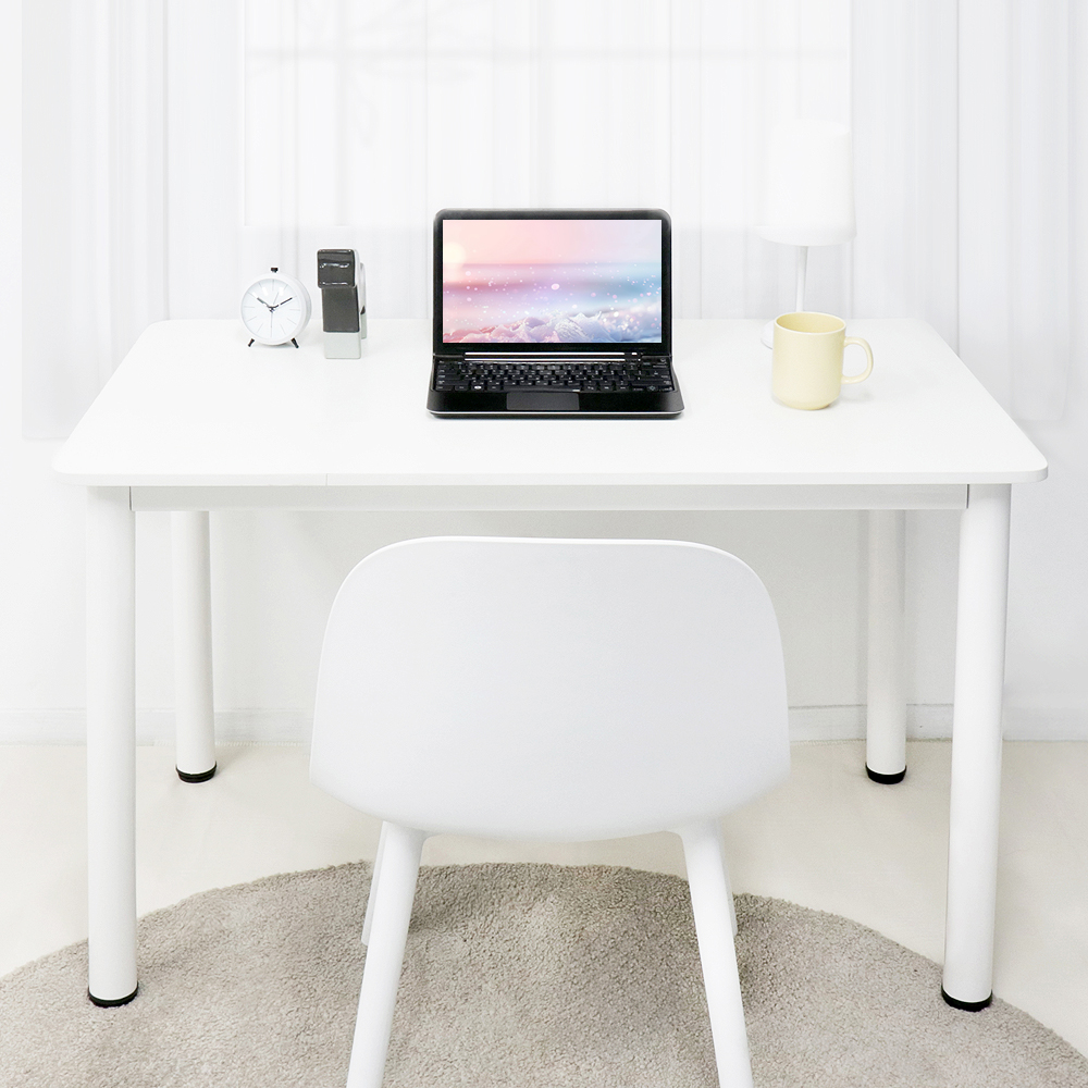 이지라이프 심플 1000 일자형 멀티 책상 서제 철제 학생 데스크 올화이트