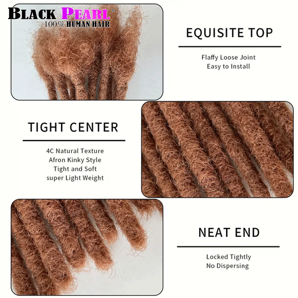 1b/vermelho extensões de dreadlocks de cabelo humano dreadlocks loc extensões kinky em linha reta 100% extensões de dreadlocks de cabelo humano