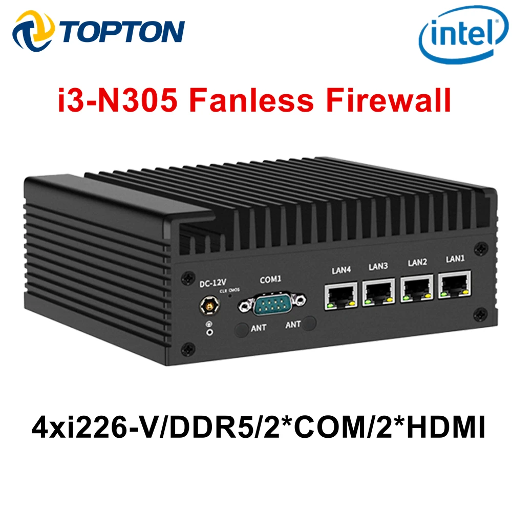 ファンレスミニpcバレルボーンコンピューター、ファイアウォールルーター、proxmox pfSense、第12世代、intel n100、n305、4x、i226-V、2.5g lan、ddr5、超お買い得