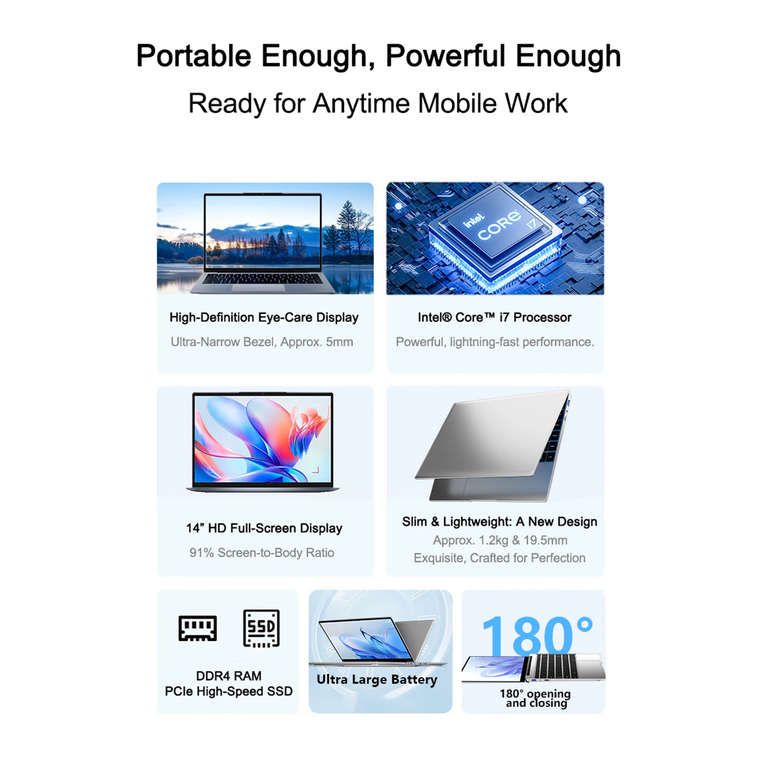 Ultra Slim Windows 11 Laptop Computer 14.1" 32GB RAM 512GB 2TB SSD Intel i7-8650U Gaming laptop 1920*1080 Notebook Study PC