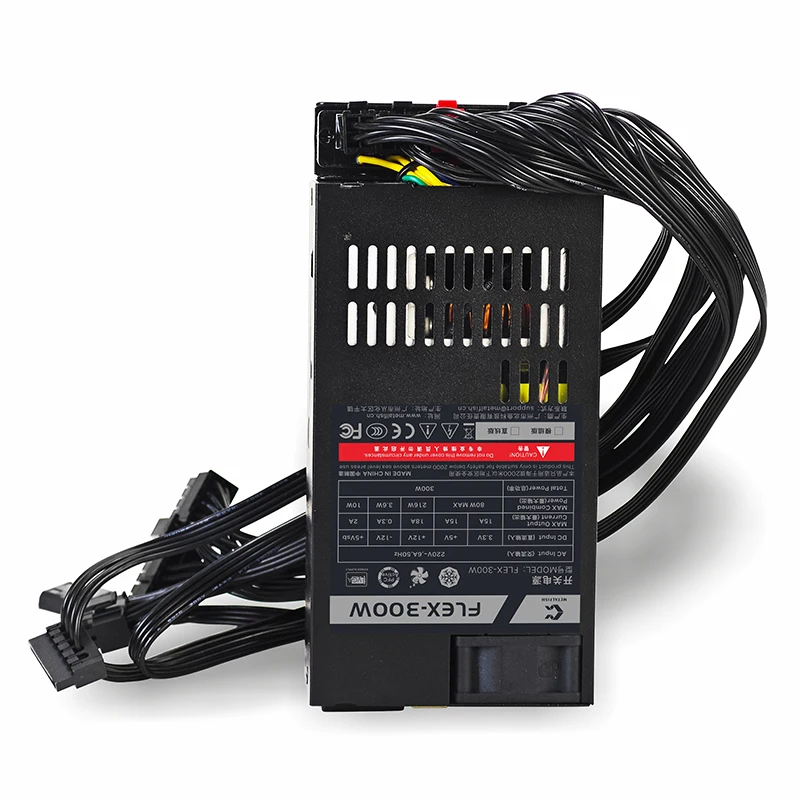 METALFISH Flex 300/400/500W Fuente de alimentación Modular Pequeño 1U Computadora PSU Flex-ATX 500W Para ITX Mini PC POS AIO (400W Opcional)