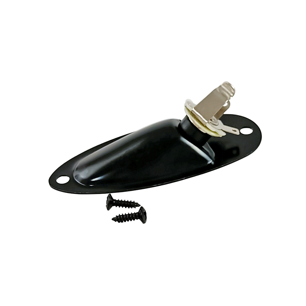 Reemplazo para placa Jack de guitarra eléctrica Strat Stratocaster, Panel de enchufe de conector de Audio en forma de barco de 6,35mm y 1/4"
